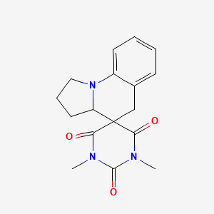 1,3-dimethylspiro[1,3-diazinane-5,4'-2,3,3a,5-tetrahydro-1H-pyrrolo[1,2-a]quinoline]-2,4,6-trione