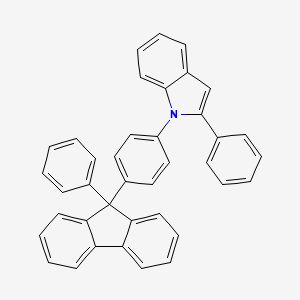 molecular formula C39H27N B14163896 2-Phenyl-1-[4-(9-phenyl-9H-fluoren-9-YL)phenyl]-1H-indole CAS No. 925982-68-9