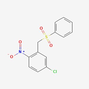 Benzene, 4-chloro-1-nitro-2-[(phenylsulfonyl)methyl]-