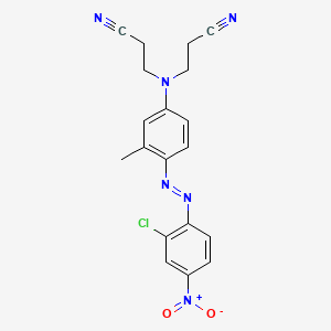 molecular formula C19H17ClN6O2 B14163914 3,3'-((4-((2-Chloro-4-nitrophenyl)azo)-3-methylphenyl)imino)bispropiononitrile CAS No. 4297-28-3