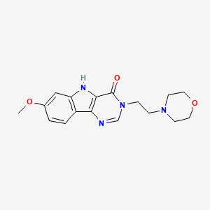 molecular formula C17H20N4O3 B14163917 7-methoxy-3-(2-morpholin-4-ylethyl)-5H-pyrimido[5,4-b]indol-4-one CAS No. 586995-46-2