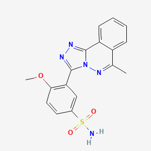 molecular formula C17H15N5O3S B14163921 4-Methoxy-3-(6-methyl[1,2,4]triazolo[3,4-a]phthalazin-3-yl)benzenesulfonamide CAS No. 766526-61-8