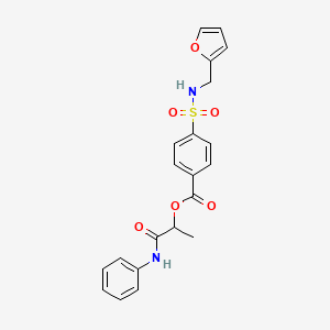 (1-Anilino-1-oxopropan-2-yl) 4-(furan-2-ylmethylsulfamoyl)benzoate