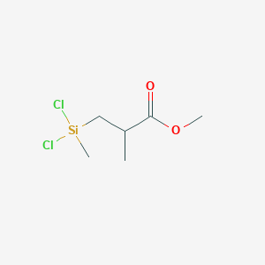 molecular formula C6H12Cl2O2Si B14163973 Methyl 3-[dichloro(methyl)silyl]-2-methylpropanoate CAS No. 4074-06-0