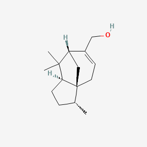 molecular formula C15H24O B14163980 1H-3a,7-Methanoazulene-6-methanol, 2,3,4,7,8,8a-hexahydro-3,8,8-trimethyl-, (3R,3aS,7R,8aS)- CAS No. 21441-72-5