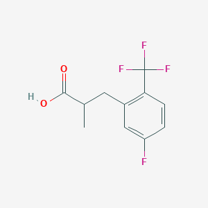 3-[5-Fluoro-2-(trifluoromethyl)phenyl]-2-methylpropanoic acid