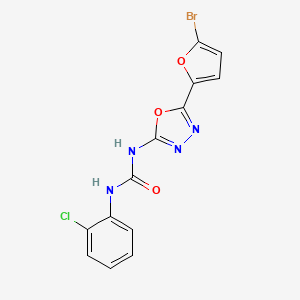 molecular formula C13H8BrClN4O3 B14164027 1-(5-(5-Bromofuran-2-yl)-1,3,4-oxadiazol-2-yl)-3-(2-chlorophenyl)urea CAS No. 1208701-96-5