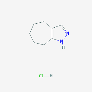 molecular formula C8H13ClN2 B1416406 2,4,5,6,7,8-六氢环庚并[c]吡唑盐酸盐 CAS No. 2173107-23-6