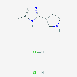 molecular formula C8H15Cl2N3 B1416407 5-Methyl-2-pyrrolidin-3-yl-1h-imidazole dihydrochloride CAS No. 2173107-35-0