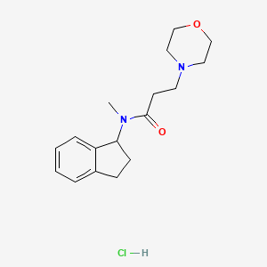 molecular formula C17H25ClN2O2 B14164077 N-(2-Morpholinopropionyl)-N-methyl-1-indanamine hydrochloride CAS No. 6547-50-8