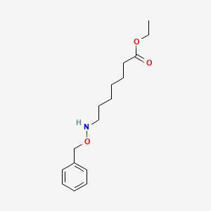 molecular formula C16H25NO3 B1416408 庚酸，7-[(苯甲氧基)氨基]-, 乙酯 CAS No. 1628321-47-0