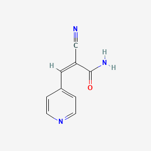 molecular formula C9H7N3O B14164085 (Z)-2-cyano-3-pyridin-4-ylprop-2-enamide CAS No. 40749-36-8