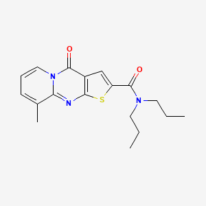 molecular formula C18H21N3O2S B14164092 9-methyl-4-oxo-N,N-dipropyl-4H-pyrido[1,2-a]thieno[2,3-d]pyrimidine-2-carboxamide CAS No. 690252-19-8