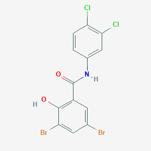 molecular formula C13H7Br2Cl2NO2 B14164098 3,5-dibromo-N-(3,4-dichlorophenyl)-2-hydroxybenzamide CAS No. 6548-90-9