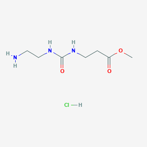 molecular formula C7H16ClN3O3 B1416411 3-[3-(2-氨基乙基)-脲基]-丙酸甲酯盐酸盐 CAS No. 2206244-11-1