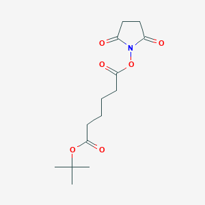 molecular formula C14H21NO6 B1416414 Hexanedioic acid tert-butyl ester 2,5-dioxopyrrolidin-1-yl ester CAS No. 402958-62-7