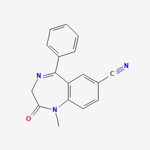 1H-1,4-Benzodiazepine-7-carbonitrile, 2,3-dihydro-1-methyl-2-oxo-5-phenyl-