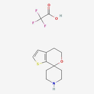 molecular formula C13H16F3NO3S B1416417 Spiro[4,5-dihydrothieno[2,3-c]pyran-7,4'-piperidine];2,2,2-trifluoroacetic acid CAS No. 1307248-40-3