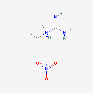 molecular formula C5H14N4O3 B14164209 N,N-Diethylguanidine nitrate CAS No. 1187-09-3