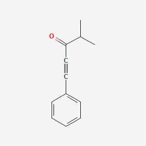 molecular formula C12H12O B14164216 4-Methyl-1-phenylpent-1-yn-3-one CAS No. 5923-10-4