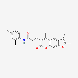 N-(2,4-dimethylphenyl)-3-(2,3,5-trimethyl-7-oxo-7H-furo[3,2-g]chromen-6-yl)propanamide