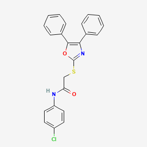 N-(4-chlorophenyl)-2-[(4,5-diphenyl-1,3-oxazol-2-yl)sulfanyl]acetamide