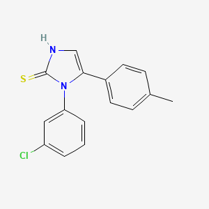 molecular formula C16H13ClN2S B1416432 1-(3-chlorophenyl)-5-(4-methylphenyl)-1H-imidazole-2-thiol CAS No. 1105188-77-9
