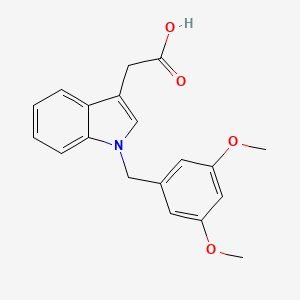 molecular formula C19H19NO4 B1416433 [1-(3,5-dimethoxybenzyl)-1H-indol-3-yl]acetic acid CAS No. 1105192-51-5