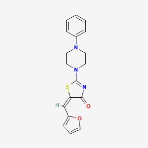 (5E)-5-(furan-2-ylmethylidene)-2-(4-phenylpiperazin-1-yl)-1,3-thiazol-4-one