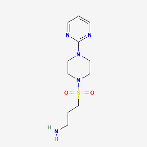 molecular formula C11H19N5O2S B1416434 (3-[(4-Pyrimidin-2-ylpiperazin-1-YL)sulfonyl]propyl)amine CAS No. 1105192-87-7