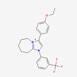 3-(4-ethoxyphenyl)-1-[3-(trifluoromethyl)phenyl]-6,7,8,9-tetrahydro-5H-imidazo[1,2-a]azepin-1-ium