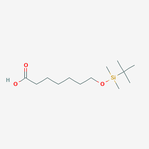 molecular formula C13H28O3Si B14164366 Heptanoic acid, 7-t-butyldimethylsilyloxy- CAS No. 77744-45-7