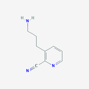 molecular formula C9H11N3 B14164379 3-(3-Aminopropyl)picolinonitrile 