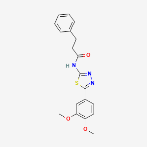 N-(5-(3,4-dimethoxyphenyl)-1,3,4-thiadiazol-2-yl)-3-phenylpropanamide