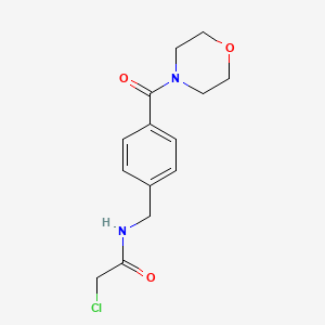 molecular formula C14H17ClN2O3 B1416440 2-chloro-N-[4-(morpholin-4-ylcarbonyl)benzyl]acetamide CAS No. 1087784-14-2