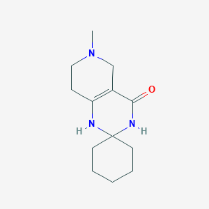 molecular formula C13H21N3O B14164413 6'-methyl-5',6',7',8'-tetrahydro-1'H-spiro[cyclohexane-1,2'-pyrido[4,3-d]pyrimidin]-4'(3'H)-one CAS No. 91680-20-5