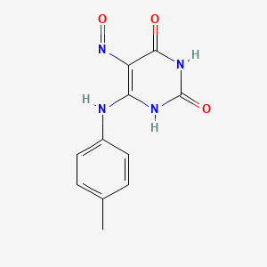 molecular formula C11H10N4O3 B14164418 5-Nitroso-6-(4-toluidino)-2,4-pyrimidinediol CAS No. 7155-22-8