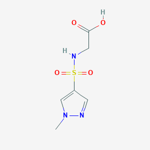 molecular formula C6H9N3O4S B1416443 2-(1-methyl-1H-pyrazole-4-sulfonamido)acetic acid CAS No. 1152914-93-6