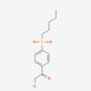 molecular formula C13H17BrO3S B14164442 2-Bromo-1-[4-(pentylsulfonyl)phenyl]ethanone CAS No. 100614-11-7