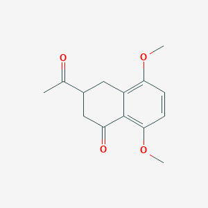 molecular formula C14H16O4 B14164458 3-acetyl-5,8-dimethoxy-3,4-dihydro-2H-naphthalen-1-one CAS No. 33654-66-9