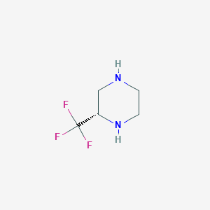 molecular formula C5H9F3N2 B1416446 (S)-2-Trifluoromethyl-piperazine CAS No. 1187931-35-6