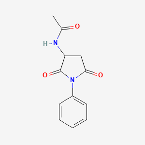 n-(2,5-Dioxo-1-phenylpyrrolidin-3-yl)acetamide