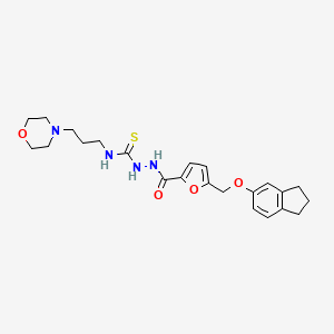 molecular formula C23H30N4O4S B14164480 1-[[5-(2,3-dihydro-1H-inden-5-yloxymethyl)furan-2-carbonyl]amino]-3-(3-morpholin-4-ylpropyl)thiourea CAS No. 7167-16-0