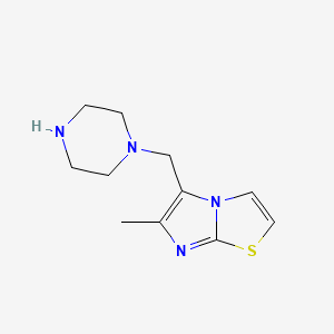 molecular formula C11H16N4S B1416449 6-Methyl-5-(piperazin-1-ylmethyl)imidazo[2,1-b][1,3]thiazole CAS No. 768327-95-3