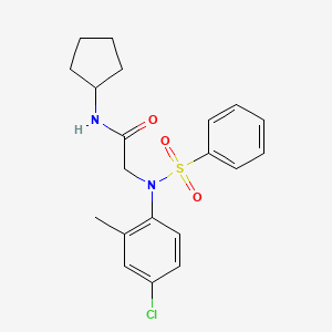 2-[(4-Chloro-2-methylphenyl)(phenylsulfonyl)amino]-N-cyclopentylacetamide