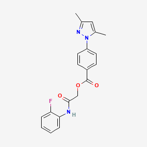 [2-(2-Fluoroanilino)-2-oxoethyl] 4-(3,5-dimethylpyrazol-1-yl)benzoate