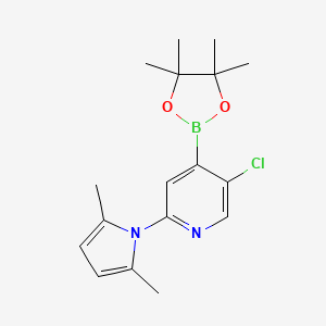 molecular formula C17H22BClN2O2 B14164598 5-Chloro-2-(2,5-dimethyl-1H-pyrrol-1-YL)-4-(4,4,5,5-tetramethyl-1,3,2-dioxaborolan-2-YL)pyridine CAS No. 1222522-40-8