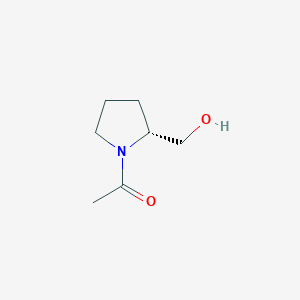 molecular formula C7H13NO2 B1416462 1-[(2R)-2-(hydroxymethyl)pyrrolidin-1-yl]ethan-1-one CAS No. 123958-87-2