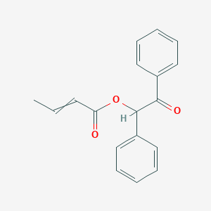 2-Oxo-1,2-diphenylethyl but-2-enoate