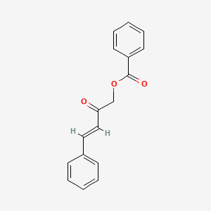 molecular formula C17H14O3 B14164627 (2-Oxo-4-phenylbut-3-enyl)benzoate CAS No. 6970-24-7